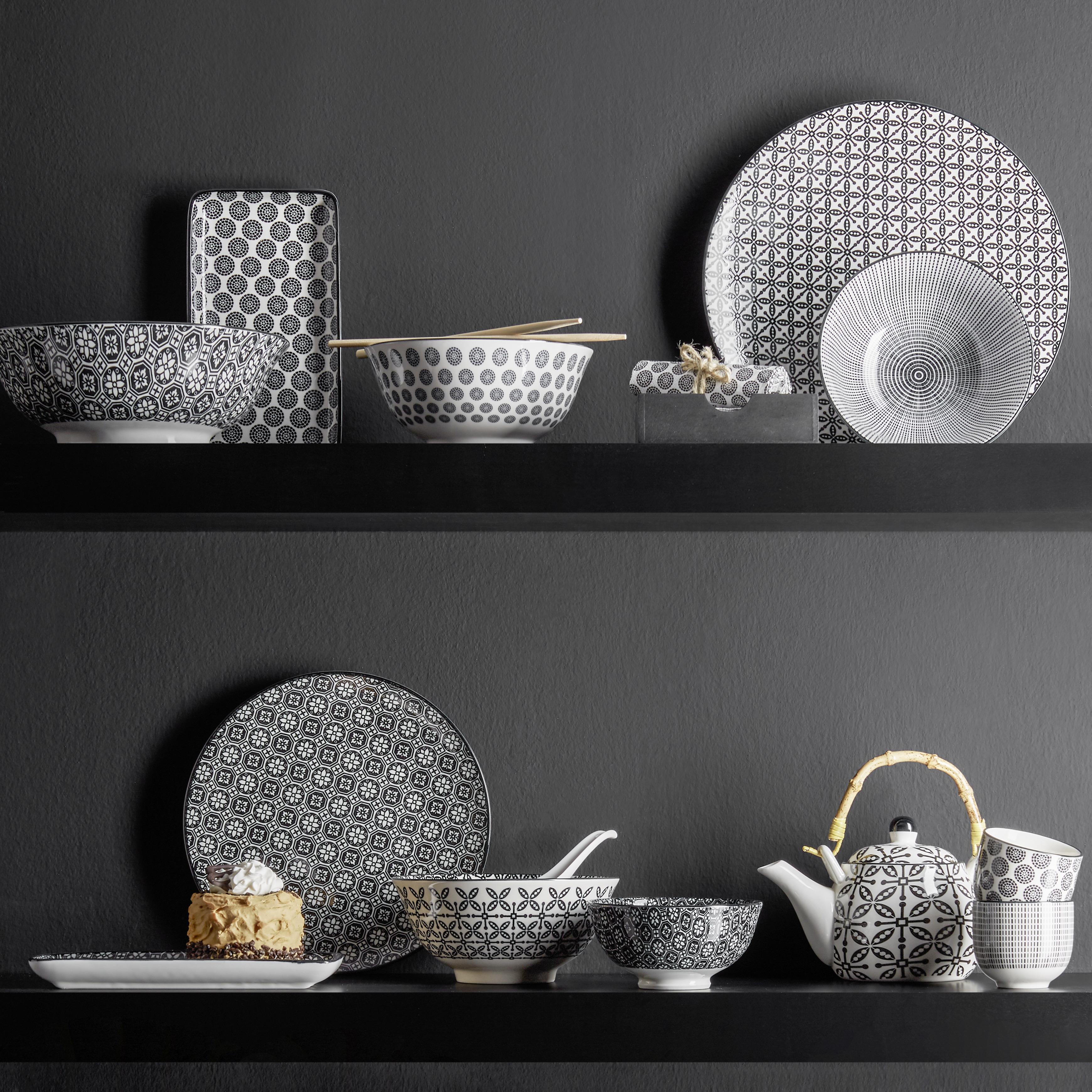 Szószos Tálka Shiva - fekete/fehér, Lifestyle, kerámia (11,5/5,8cm) - Modern Living