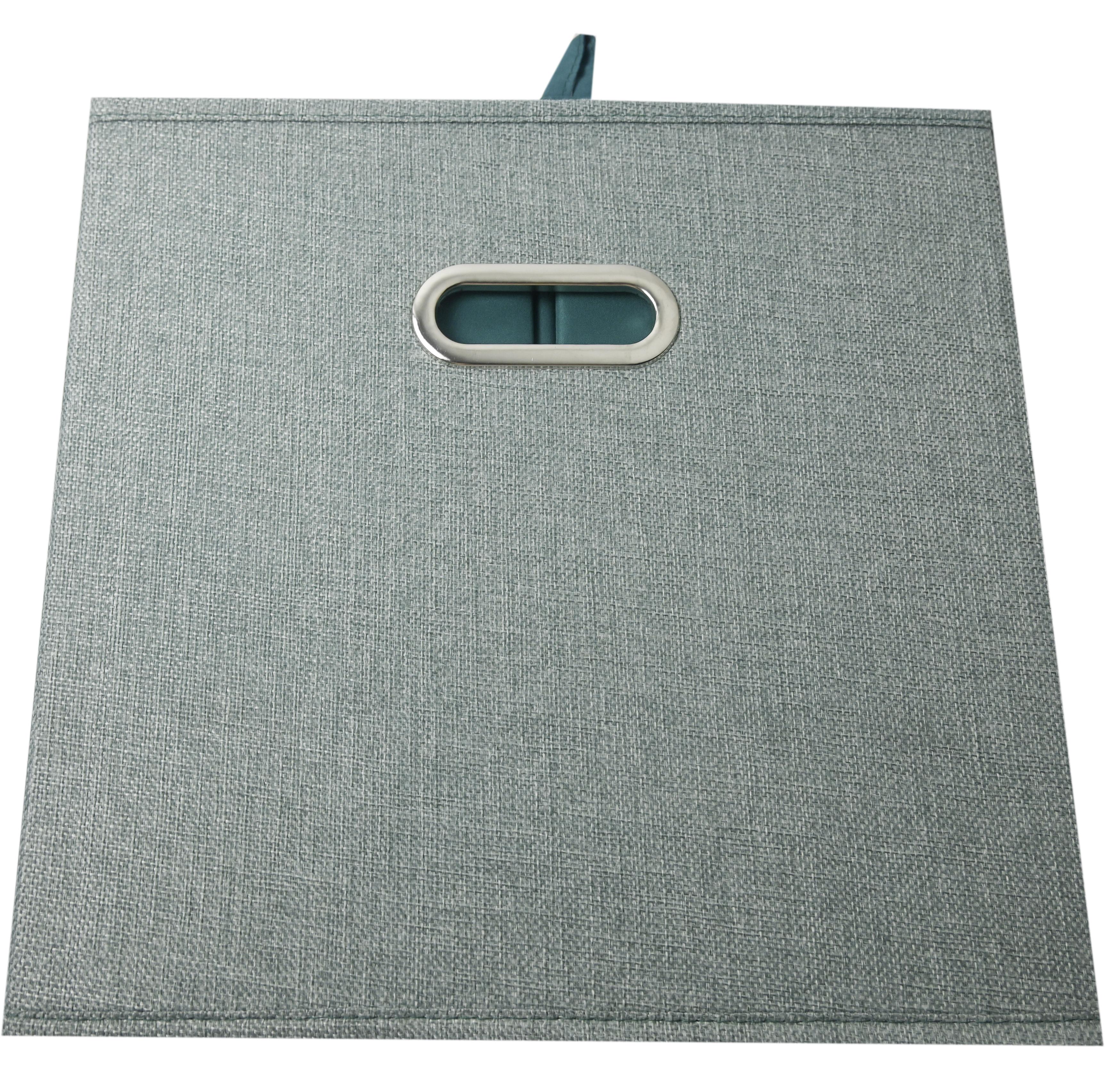 Faltbox Bobby ca. 34l - Grün, MODERN, Karton/Textil (33/32/33cm) - Premium Living