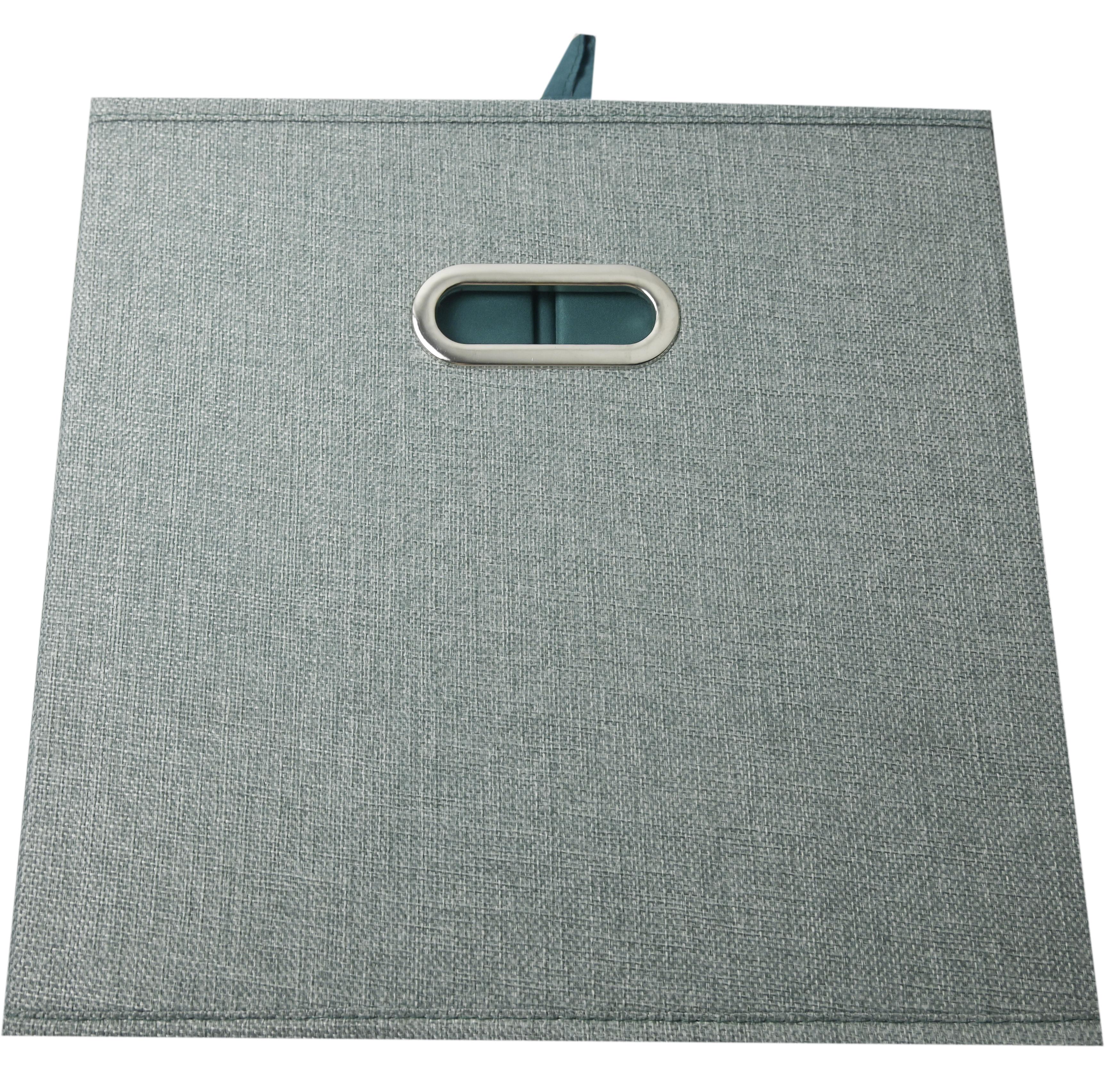 Faltbox Bobby ca. 34l - Grün, Modern, Karton/Textil (33/32/33cm) - Premium Living