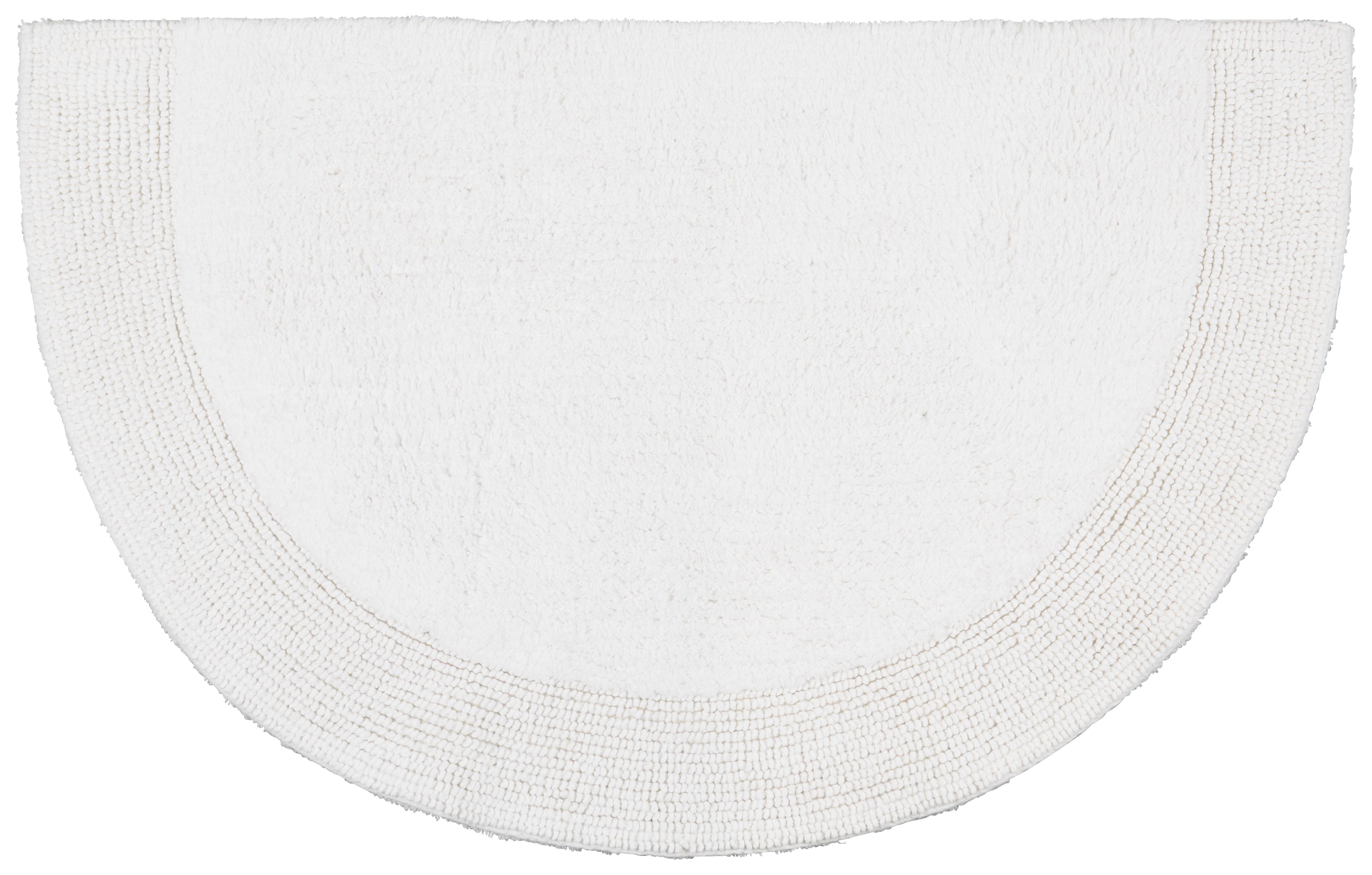 Badematte Karen in Weiß ca. 50x80cm - Weiß, KONVENTIONELL, Textil (50/80cm) - Premium Living