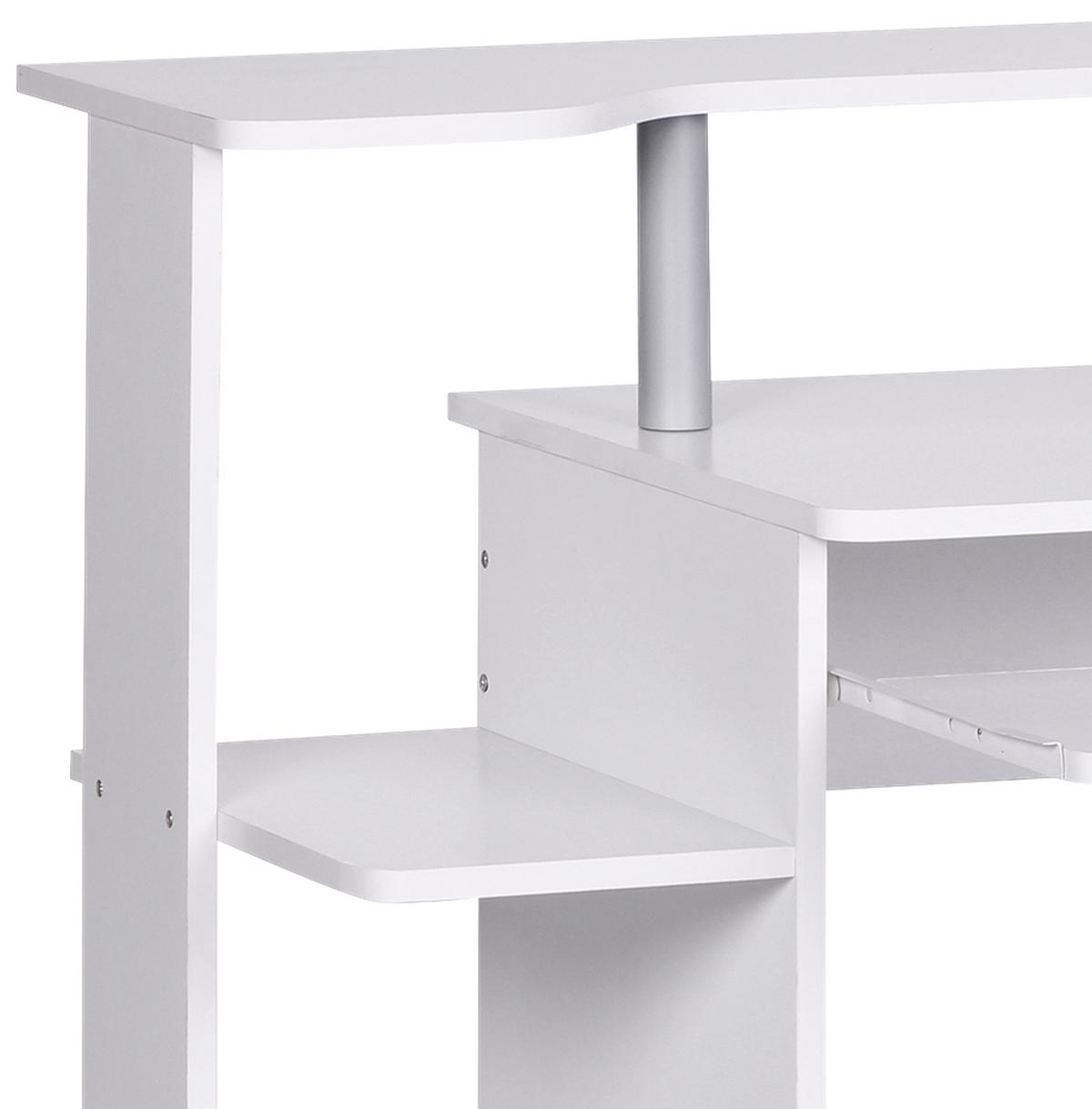 Računalniška Miza Computertisch - bela, Konvencionalno, leseni material (94/48,5/90,5cm) - MID.YOU