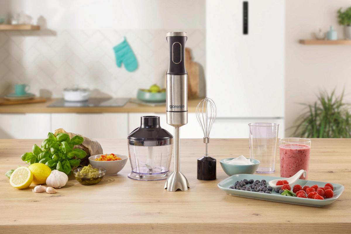 Stabmixer-Set Hbx1000eb - Edelstahlfarben, Trend (6,8/40,7/8,2cm) - Gorenje