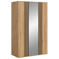 Drehtürenschrank TOFTA Eiche Artisan, Anthrazit - Anthrazit/Eiche Artisan, ROMANTIK / LANDHAUS, Holzwerkstoff (120/192/56cm) - Livetastic