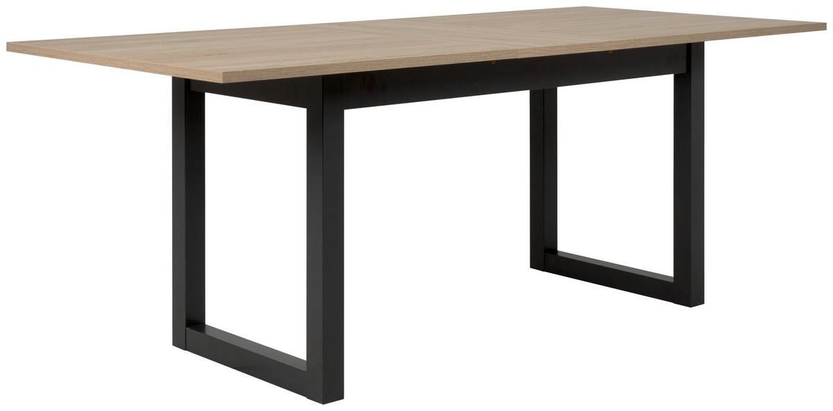 STÓŁ DO JADALNI DENVER - antracytowy/kolor dębu sonoma, Natur, materiał drewnopochodny (160/90/75cm) - MID.YOU