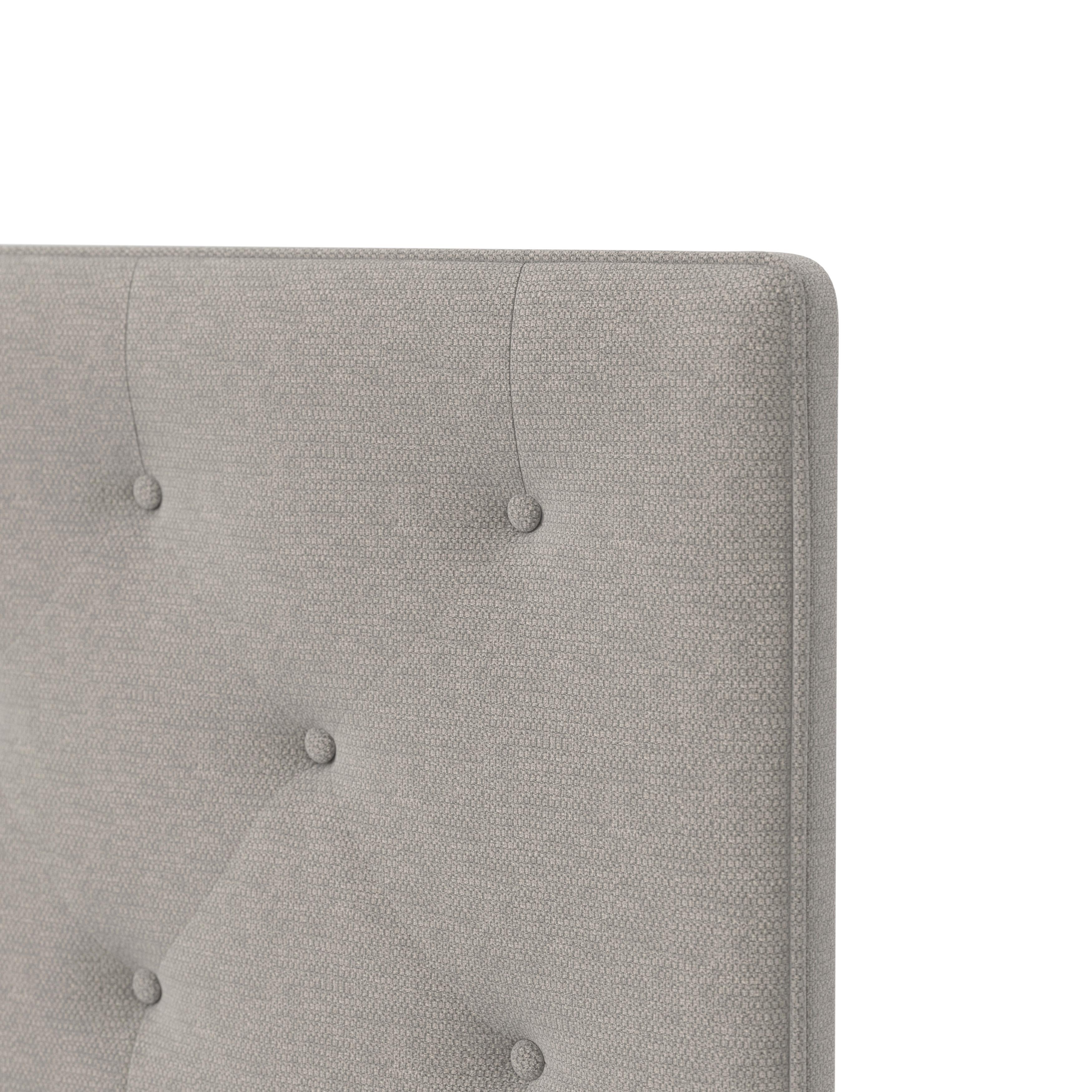 STOPPAD SÄNG JULIE - ljusgrå/svart, Modern, metall/trämaterial (180/200cm) - Bessagi Home