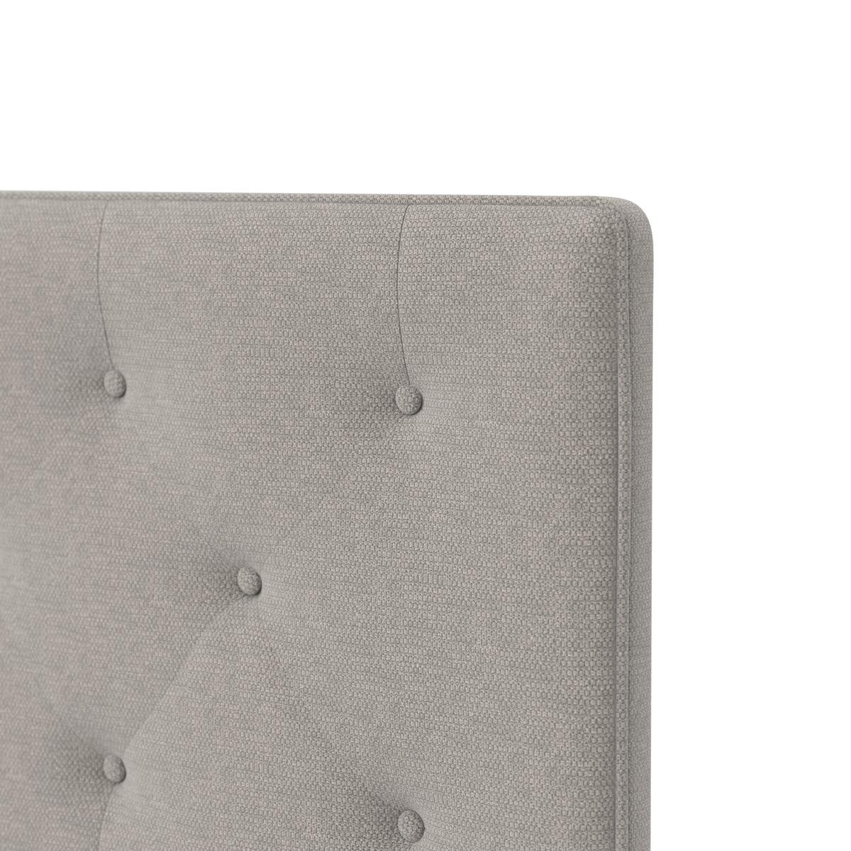 Pat tapițat gri deschis JULIE cca 180X200 gri deschis - gri deschis/culoare natur, Modern, metal/lemn (180/200cm) - Bessagi Home