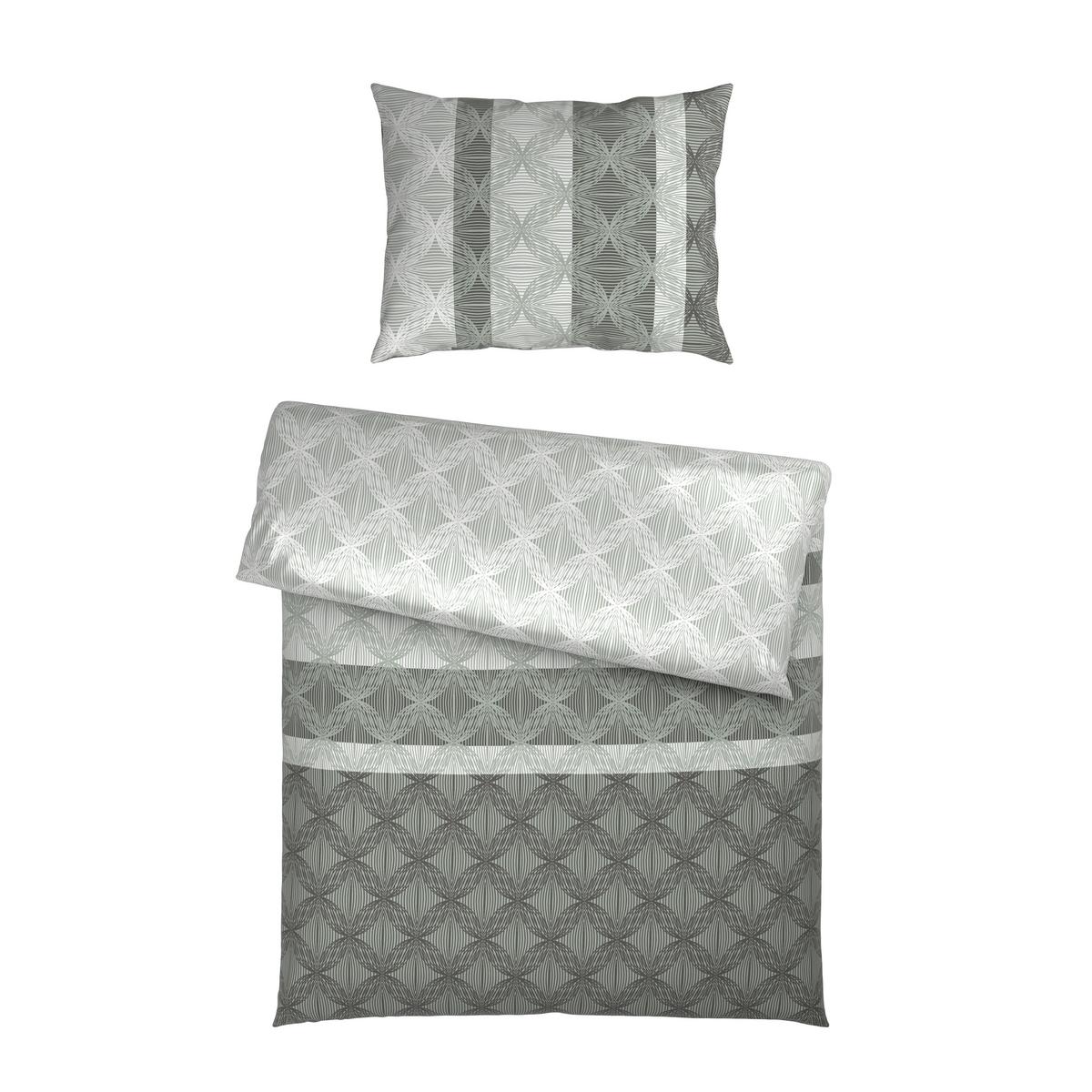 Lenjerie de pat Carlos, cca. 140x200/50x70 cm - gri, Modern, textil (140/200cm) - Mömax