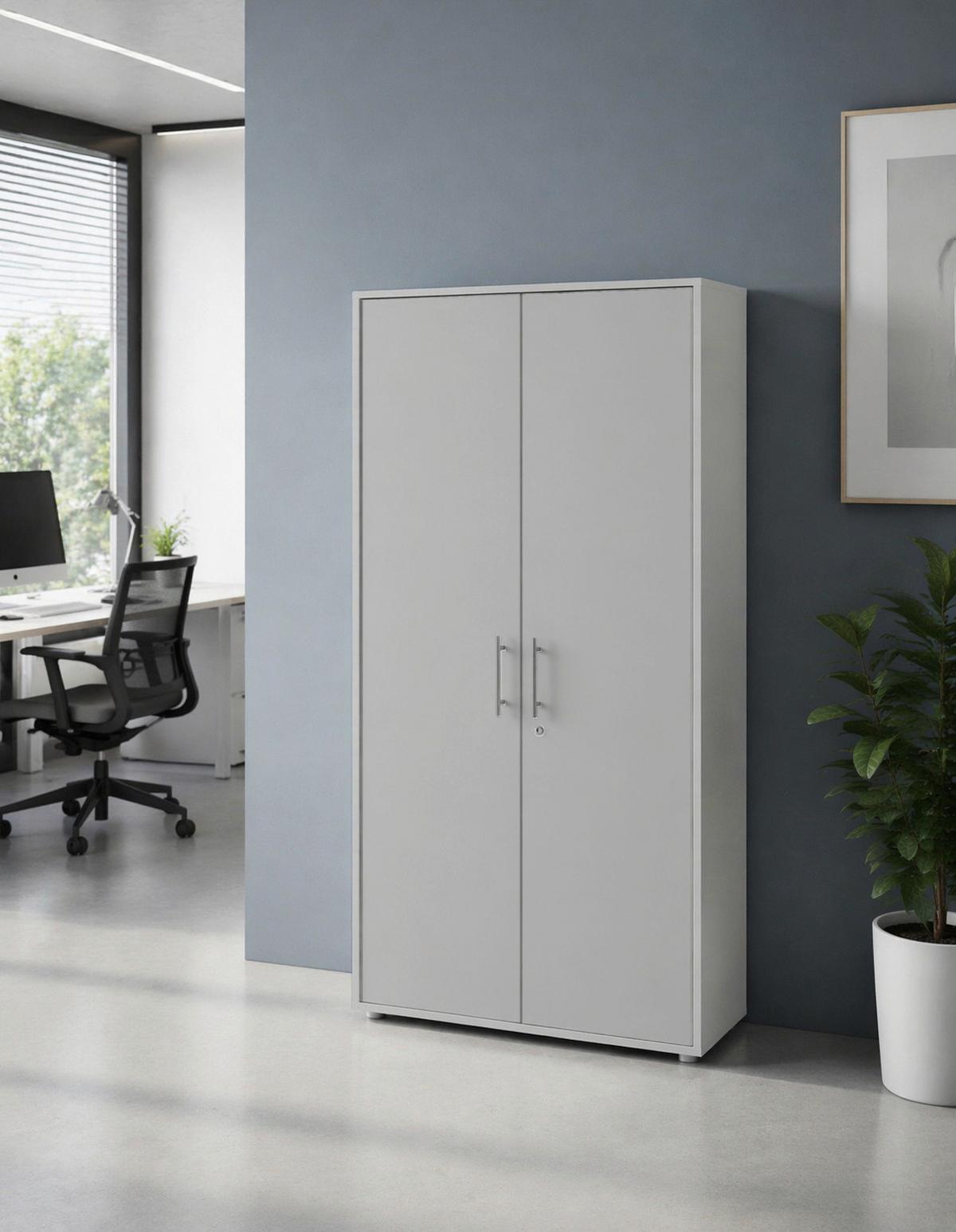 AKTENSCHRANK OFFICE EDITION - Hellgrau, MODERN, Holzwerkstoff (84,4/185,6/33cm) - MID.YOU