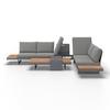 LOUNGEGRUPP SABRINA - mörkgrå/grå, Modern, metall/textil (323/79/253cm) - Bessagi Garden