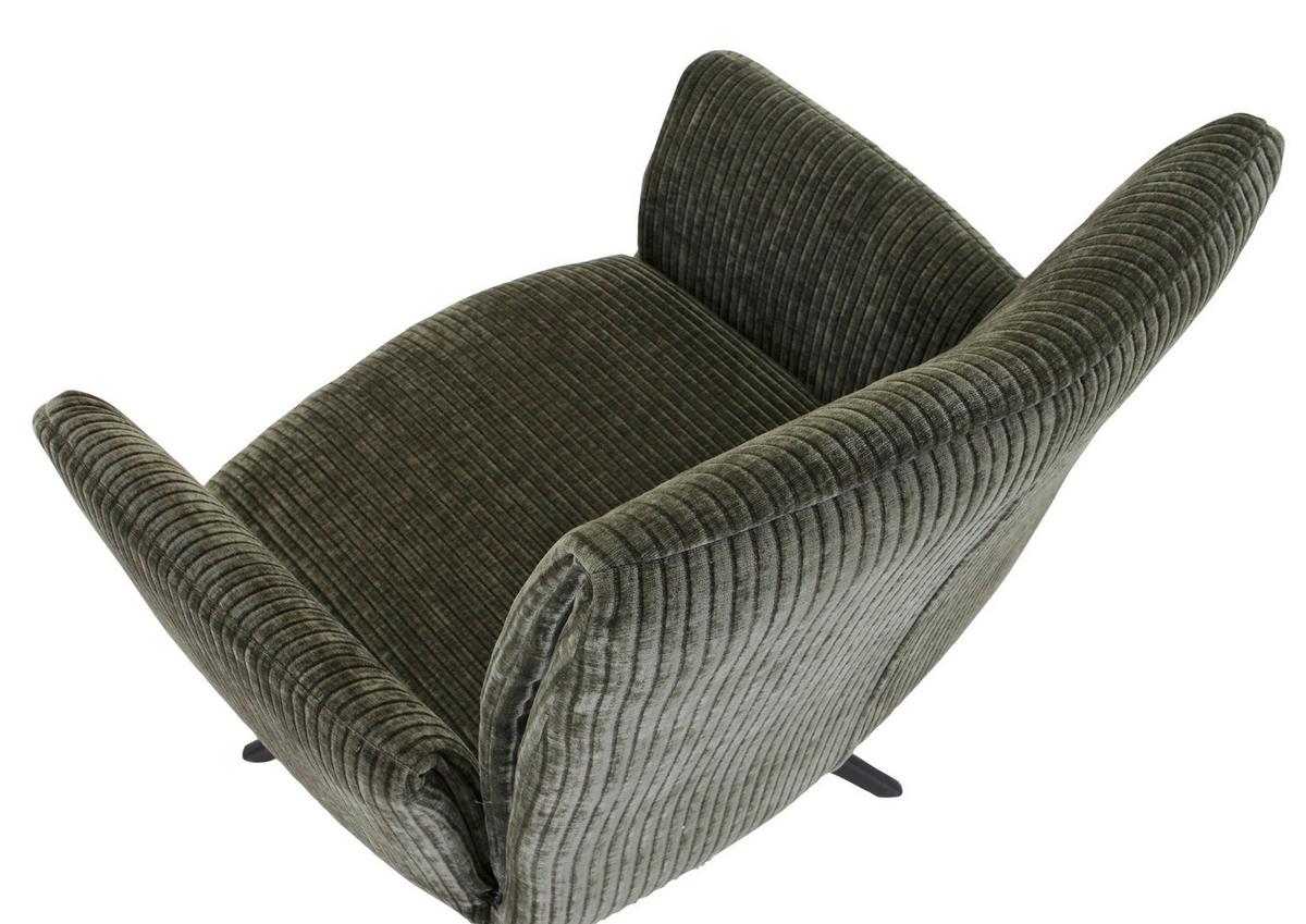 KRZESŁO Z PODŁOKIETNIKAMI MAX -EXKLUSIV- - zielony/czarny, Design, metal/tkanina (65/90/60cm) - Novel