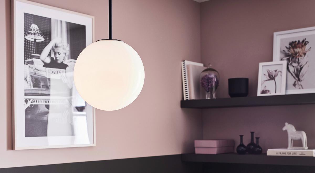 Hängeleuchte Dione Pendant max. 40 Watt - Weiß, Basics, Glas/Metall (25/25/47cm) - Markslöjd