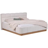 Polsterbett Ascona II Creme ca. 160x200cm - Eichefarben/Creme, KONVENTIONELL, Holzwerkstoff/Textil (160/200cm) - Based