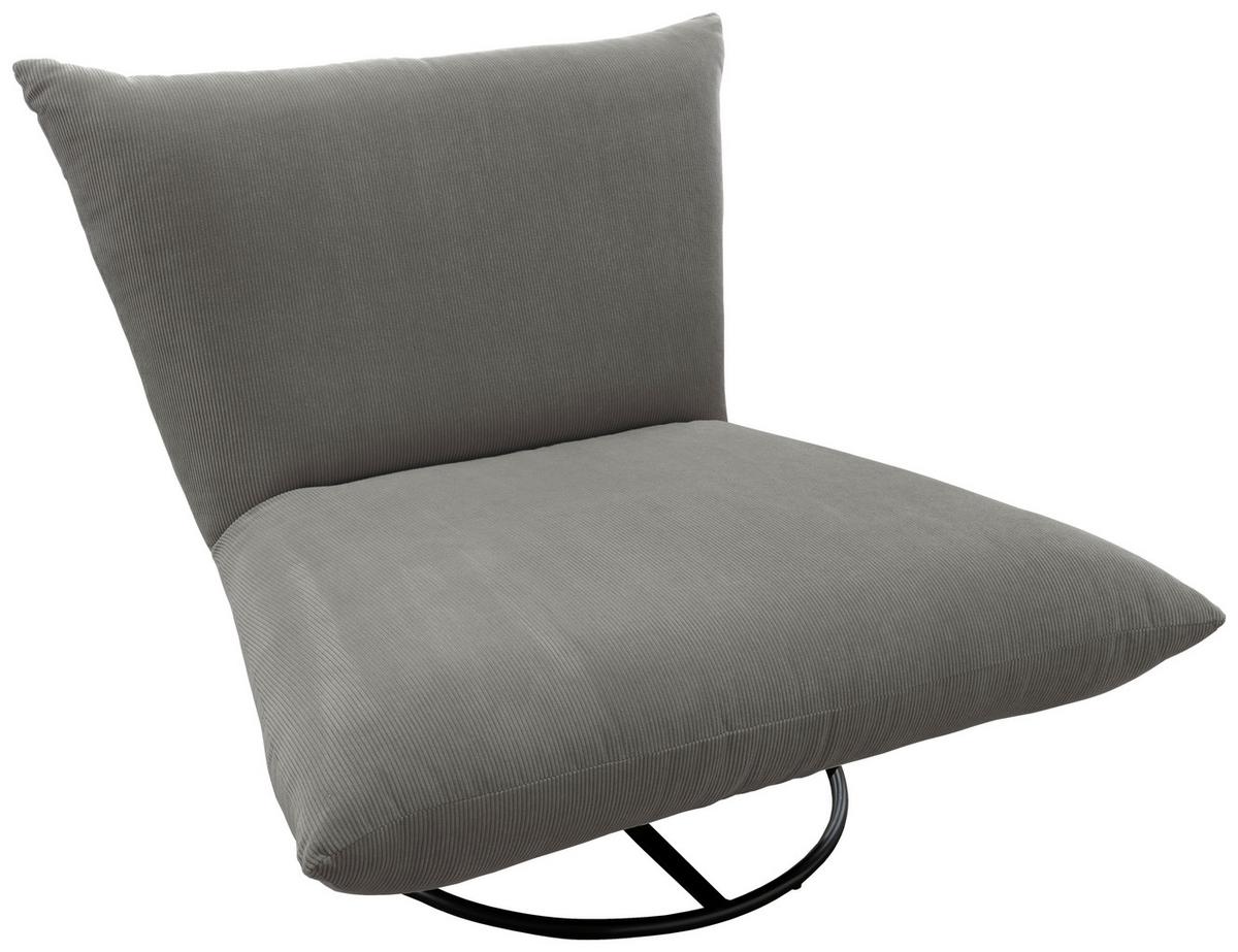 Relaxsessel Cremona Silberfarben - Silberfarben/Schwarz, Design, Textil/Metall (100/78/96cm) - Livetastic