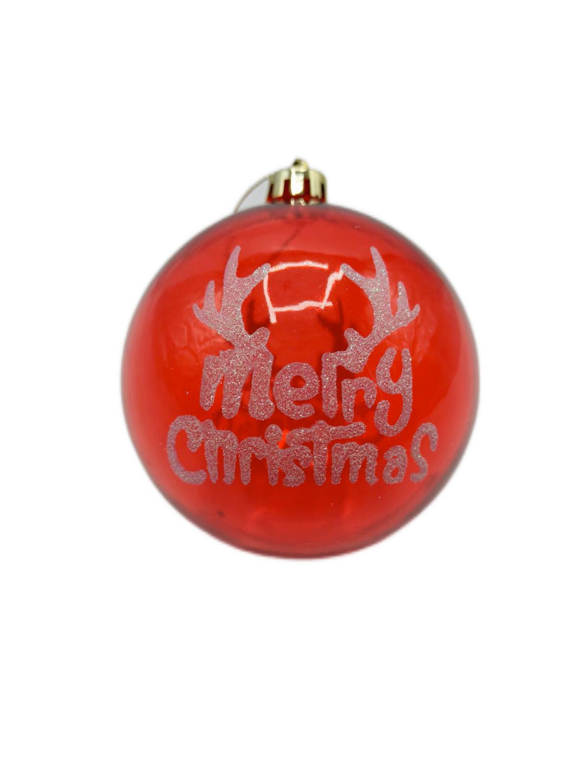 Kuglica Za Bor Bella 2, Ø:10cm - crvena, Konvencionalno, plastika (10cm) - Mömax