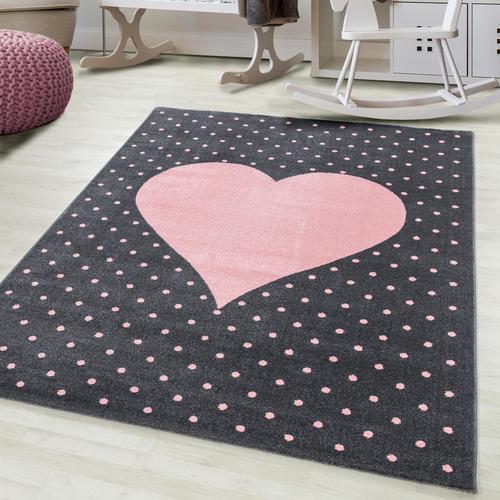 Otroška Preproga Bambi, Roza, Siva, 160x230cm - pink, Trend, tekstil (160/230cm) - Ben'n'jen