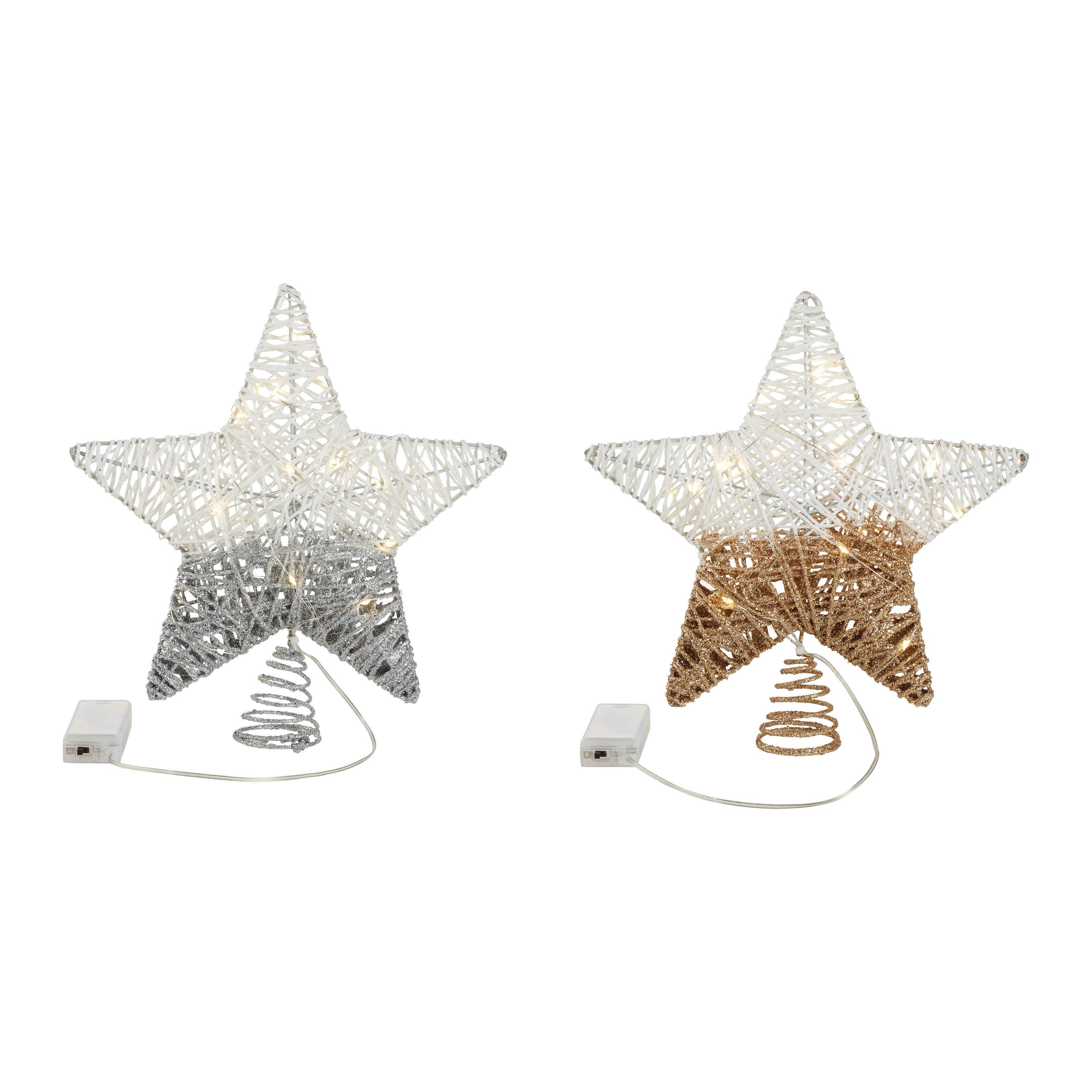 Led Díszlámpa Anabell - aranyszínű/ezüstszínű, Konventionell, műanyag/fém (20/25cm) - Modern Living