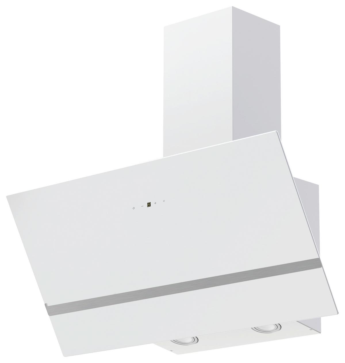 Dunstabzugshaube Respekta Weiß - Weiß, Trend, Glas/Metall (79,5/74,5–109,5/38,3cm) - Respekta
