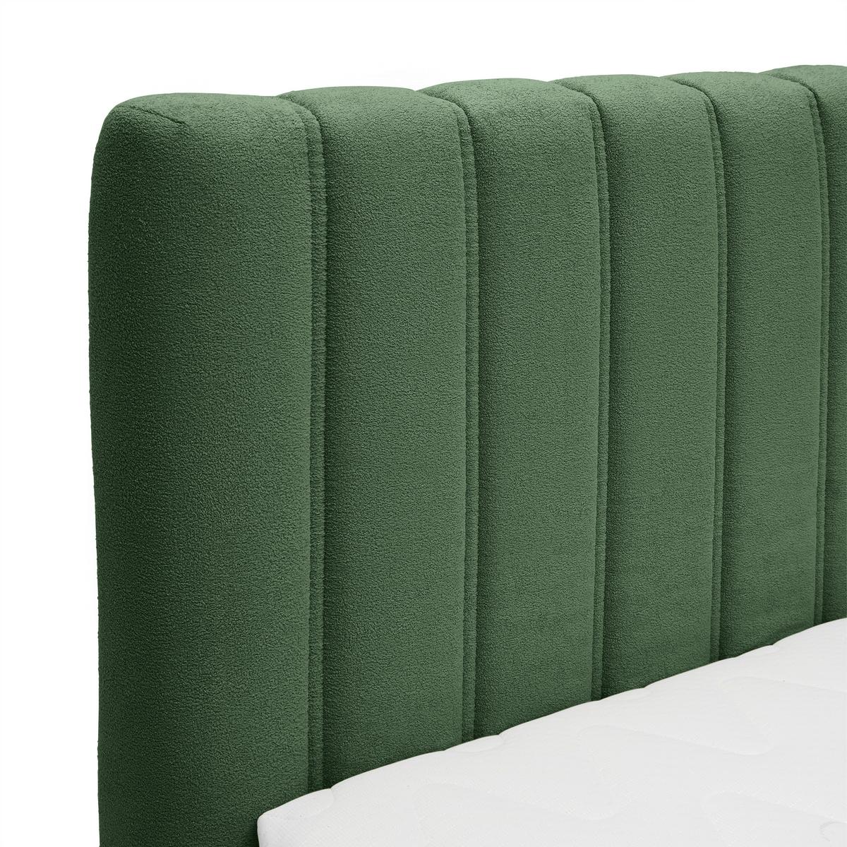 Boxspring Krevet Dixon - tamno zelena/crna, Konvencionalno, drvni materijal/drvo (120/200cm) - Premium Living