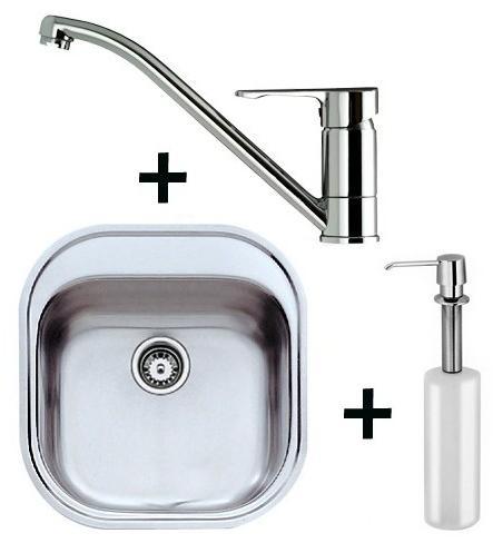 Set chiuvetă + baterie TEKAWAY STYLO 1B POLISHED - Modern (1/1/1cm) - Teka