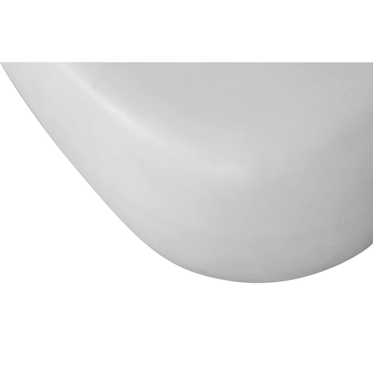 Couchtisch Pebble Weiß B: 100 cm - Weiß, Design, Glas/Keramik (100/43/28cm) - Livetastic