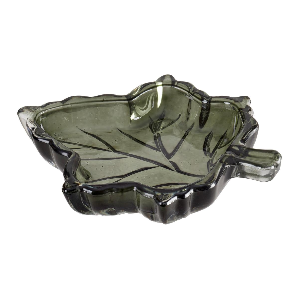 Dekoteller Marleen Dunkelgrün - Dunkelgrün, Konventionell, Glas (14/2/11.5cm) - Modern Living