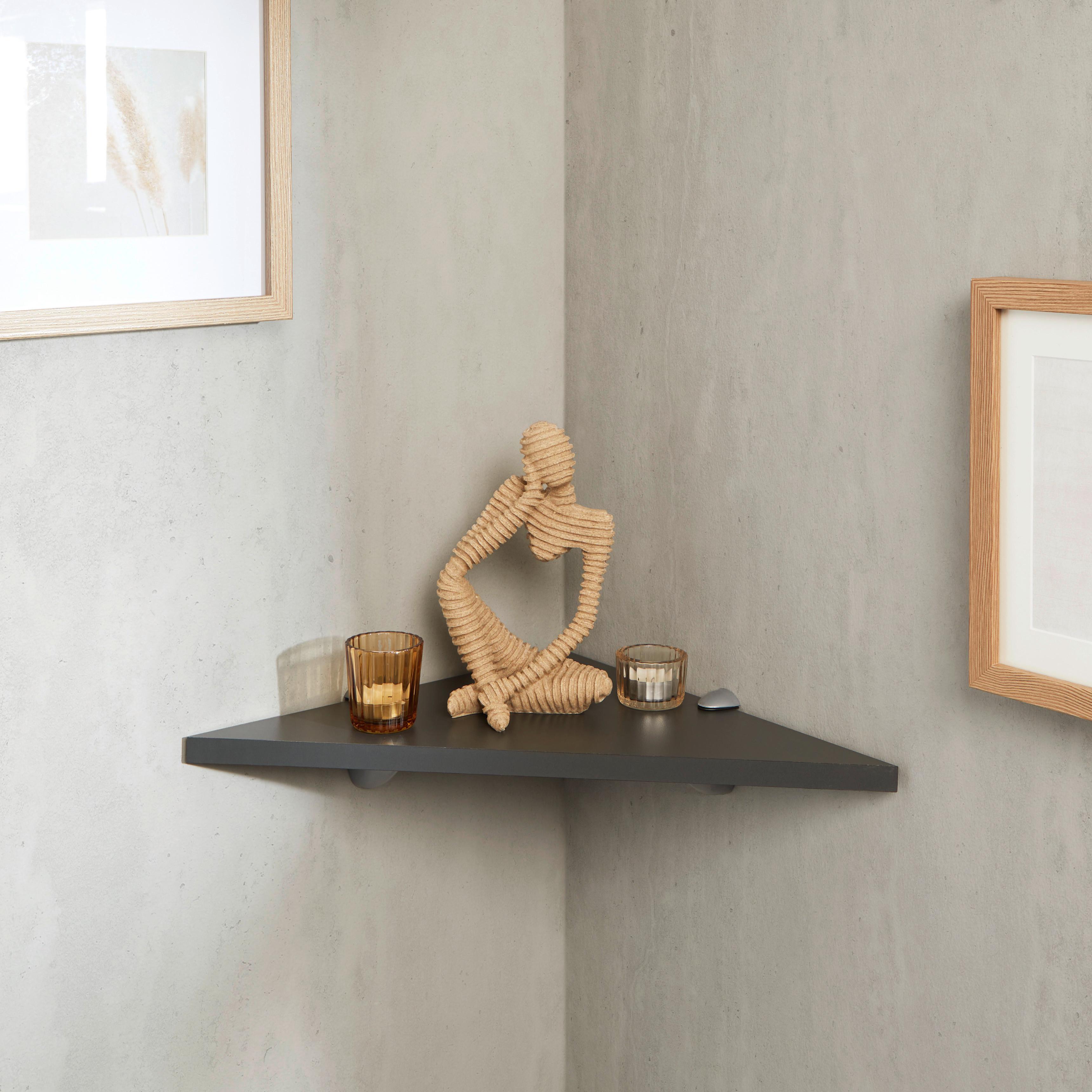 Poliță de perete SKATE 35/35 - antracit, Modern, material pe bază de lemn (35/1,8/35cm) - Modern Living
