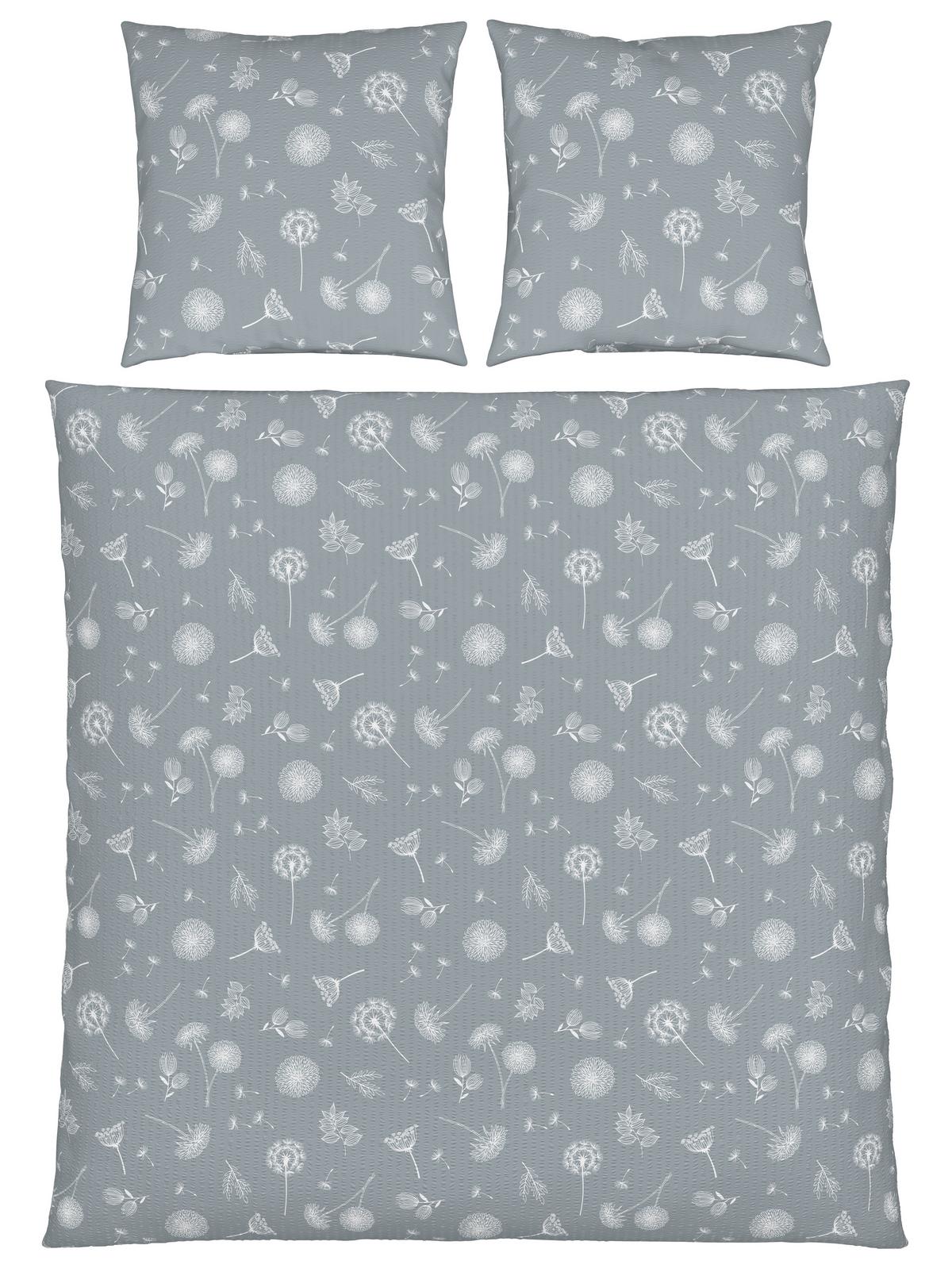 Bettwäsche Pusteblume XXL Grau ca. 200x200cm - Grau, KONVENTIONELL, Textil (200/200cm) - Modern Living
