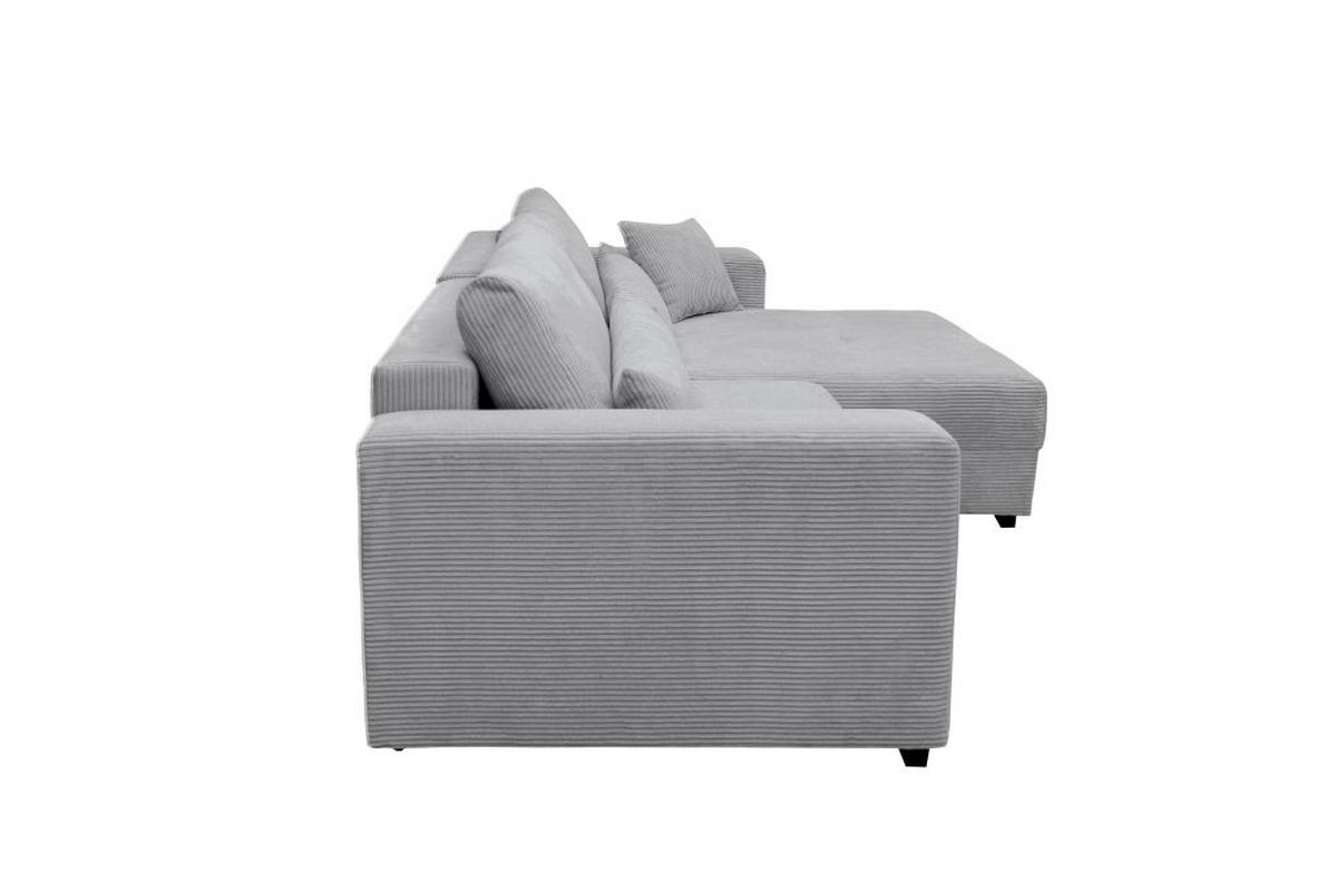 Kutna Garnitura Xela - siva/crna, Moderno, tekstil (265/170cm) - Modern Living