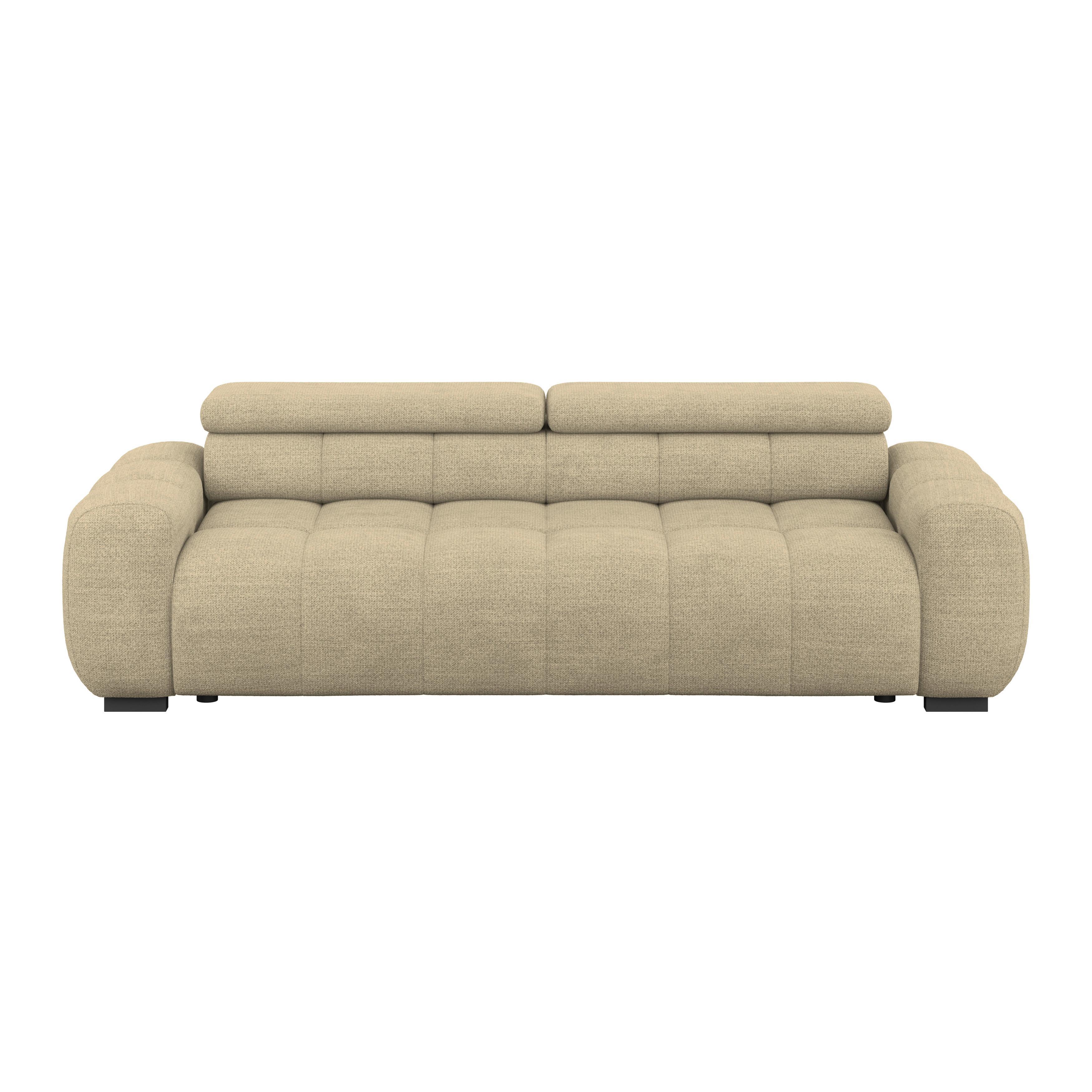 Velika Sofa Bull - bež/crna, Trend, tekstil/plastika (248/77-97/108cm) - Luca Bessoni