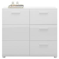 Comodă MERANO - alb/alb lucios intens, Modern, material pe bază de lemn (95,9/86/39cm) - Modern Living