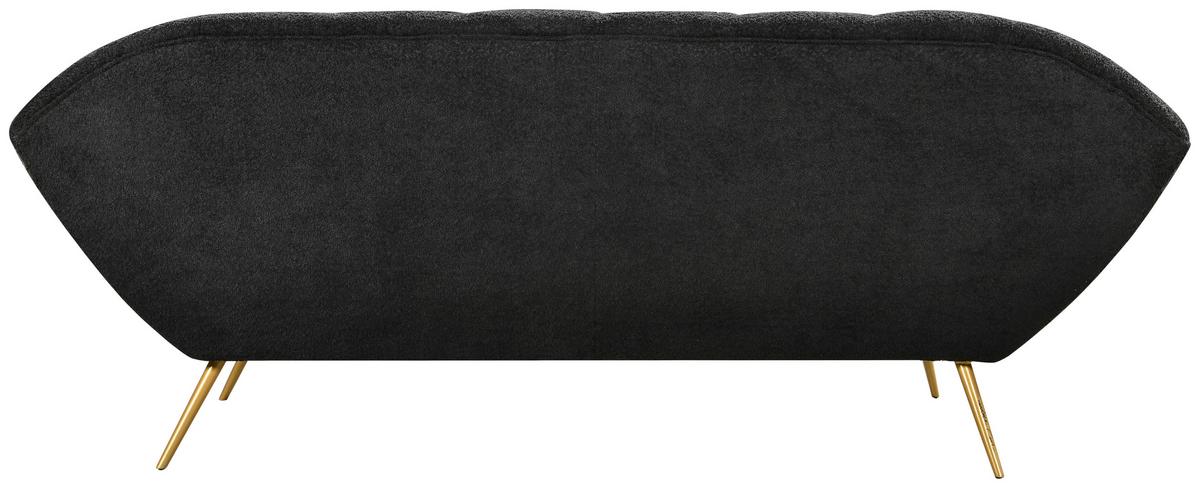 Trosed Janine, Črna - zlate barve/črna, Design, kovina/tekstil (220/85/85cm) - Livetastic