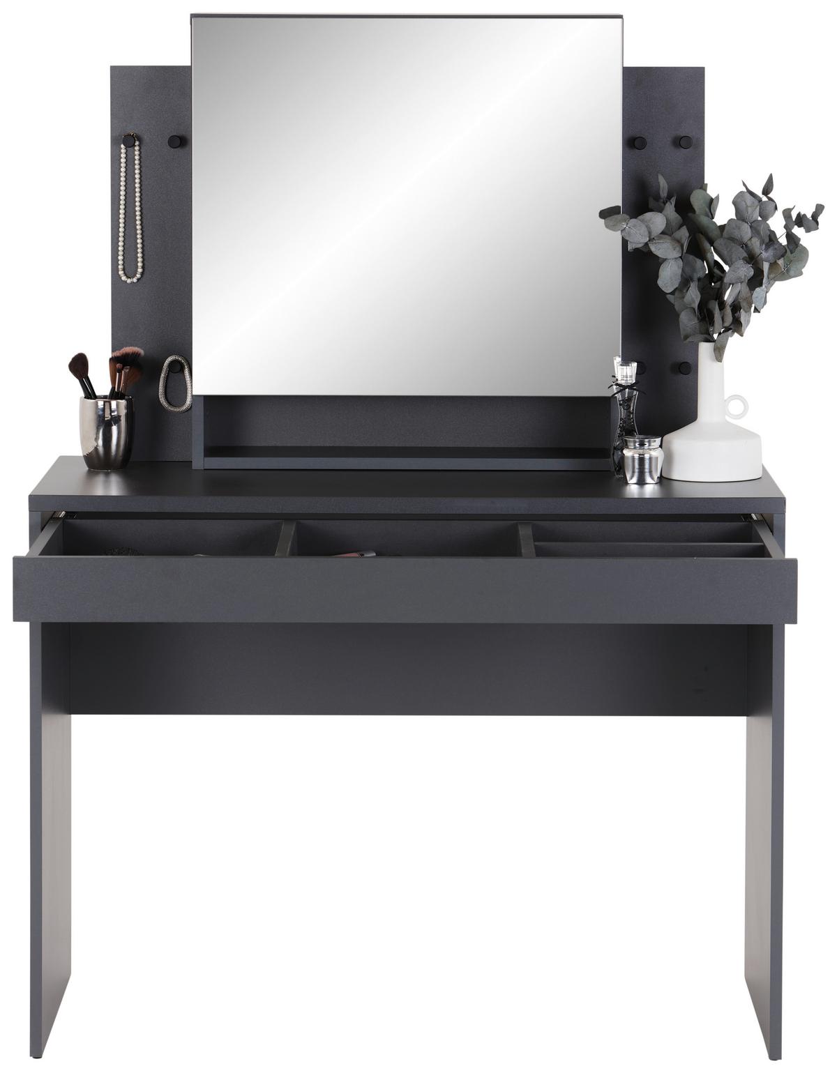 Toaletni Stol Sandy - antracit, Moderno, drvni materijal (100/76/45cm) - Modern Living