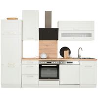 Bucătărie standard LUISA - alb, Romantik / Landhaus, sticlă/material pe bază de lemn (280cm)