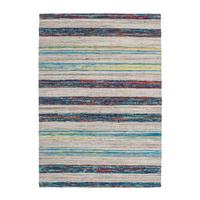 Handwebteppich Duarte 210 Natur/blau 120x170 - Blau/Naturfarben, Basics, Textil (120/170cm) - Kayoom