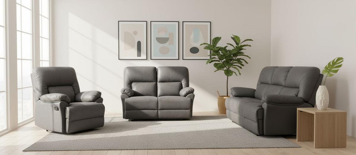 Zofa Clara, Siva - siva/črna, Basics, kovina/tekstil (200/99,5/94cm) - Livetastic