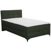 Box Krevet Freddie - maslinasto zelena/crna, Konvencionalno, tekstil/metal (100/200cm)
