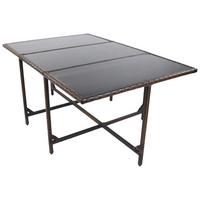 Gartentisch Raloso ca. 170x110x72 cm Braun - Braun, MODERN, Glas/Kunststoff (170/110/72cm) - Ambia Garden