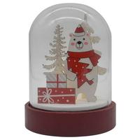 LED-Dekoleuchte Kerml in Rot/Weiss - Weiss/Rot, Konventionell, Holz (8,8/11cm) - Modern Living