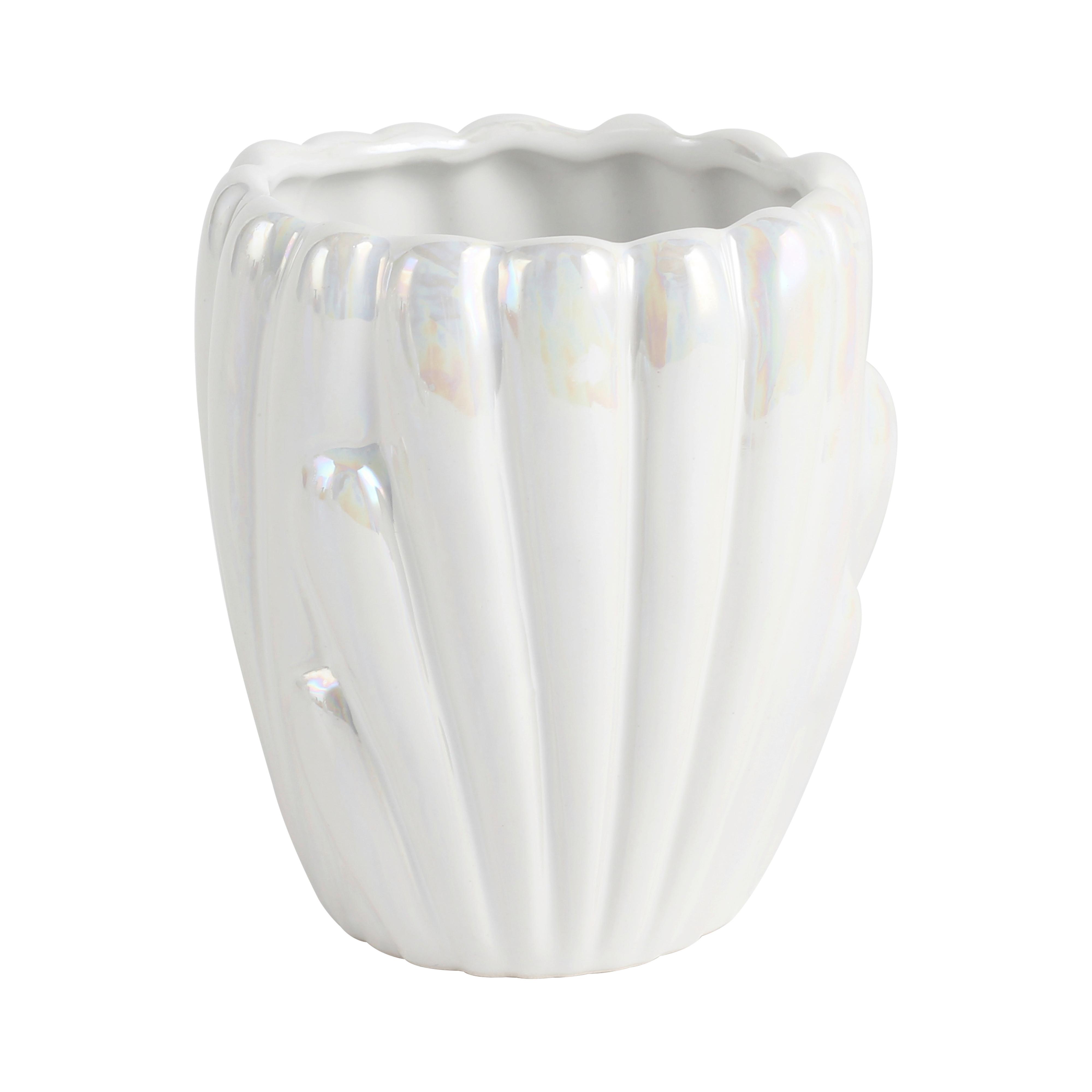 Pahar pentru periuțe de dinți Arielle - sidefiu, Modern, ceramică (9,2/9cm) - Mömax