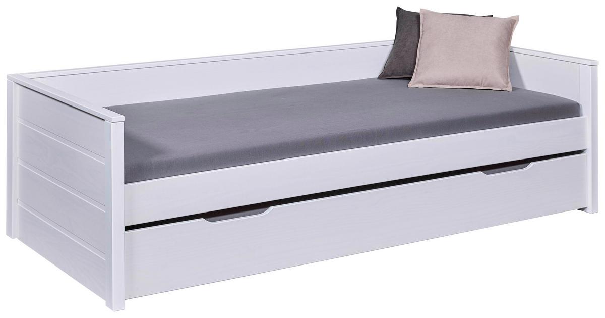 Ausziehbett Dream the Future Weiß - Naturfarben/Weiß, KONVENTIONELL, Holz (90/200cm) - MID.YOU