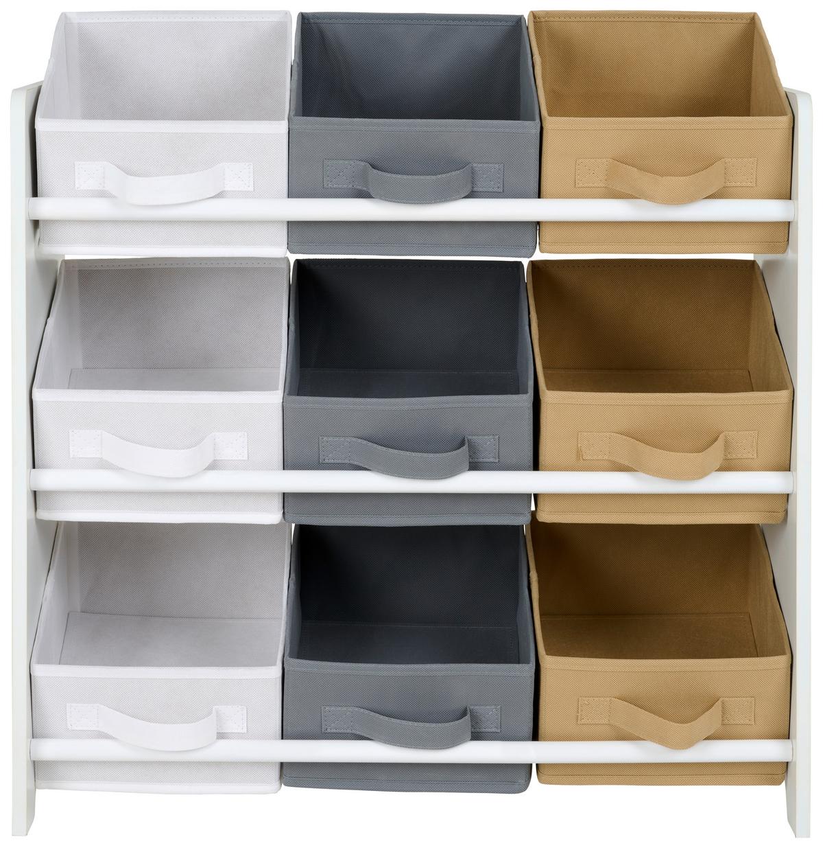 REGAŁ DO PRZECHOWYWANIA LIDI - beżowy/biały, Basics, materiał drewnopochodny/karton (65/62/30cm) - My Baby Lou