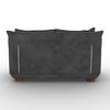 BÄDDSOFFA BELLA - mörkgrå/naturfärgad, Modern, metall/trä (141/77/85cm) - Bessagi Home