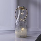 Dekoflasche Parker mit Led Ø/h ca. 10/25 cm - Klar, MODERN, Glas (10/25cm) - Mömax modern living