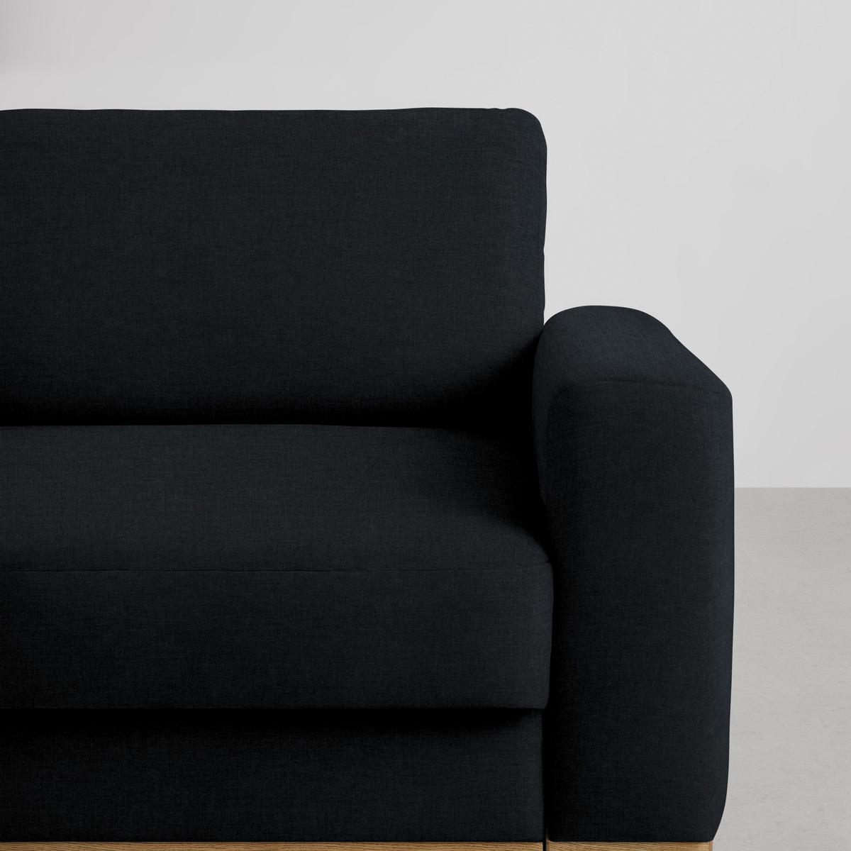 Wohnlandschaft Romeo Schwarz - Schwarz, KONVENTIONELL, Textil/Metall (167/87/234cm) - Zandiara