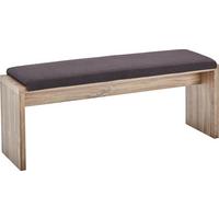 Sitzbank in Akaziefarben inkl. Kissen - Akaziefarben, Modern, Holzwerkstoff (126/46/35cm) - Premium Living