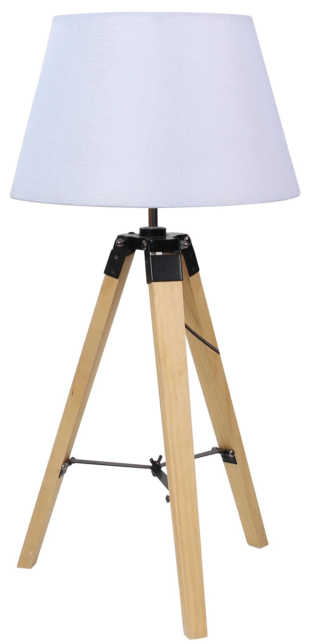 Svjetiljka Stolna 41-31136 - bijela, Natur, drvo/tekstil (35/35cm)