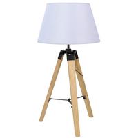 Svjetiljka Stolna 41-31136 - bijela, Natur, drvo/tekstil (35/35cm)