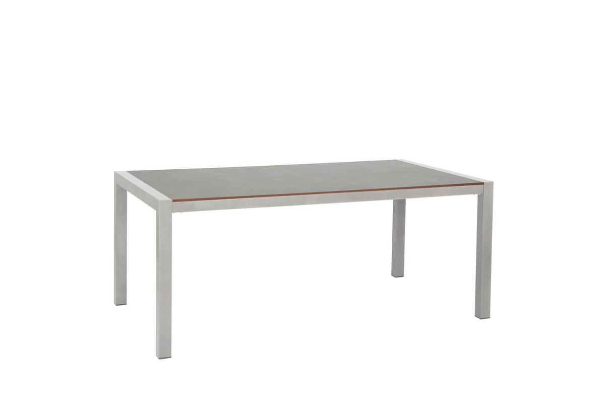 Gartengarnitur Urban 5-Teilig Metall/Textil/Holzwerkstoff - Platinfarben/Anthrazit, Basics, Holzwerkstoff/Textil (180/98/74cm) - Acamp