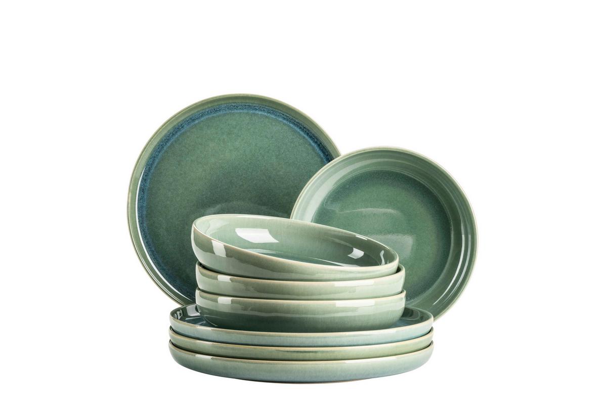 TAFELSERVICE ELINA UNO - Hellgrün, Basics, Keramik - Mäser