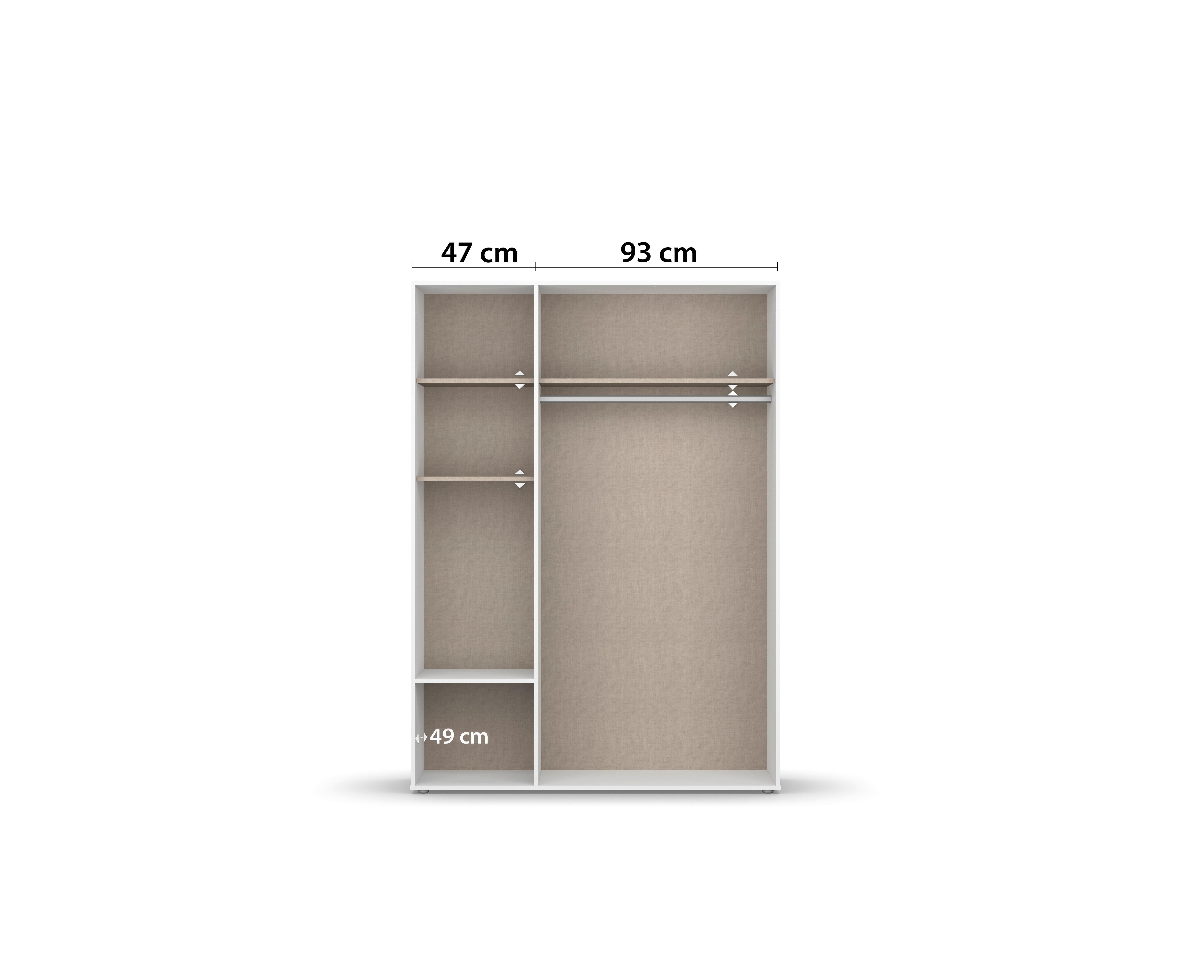 DULAP USI ROTATIVE VOYAGER - alb, Modern, material pe bază de lemn (140/194/53cm) - Modern Living